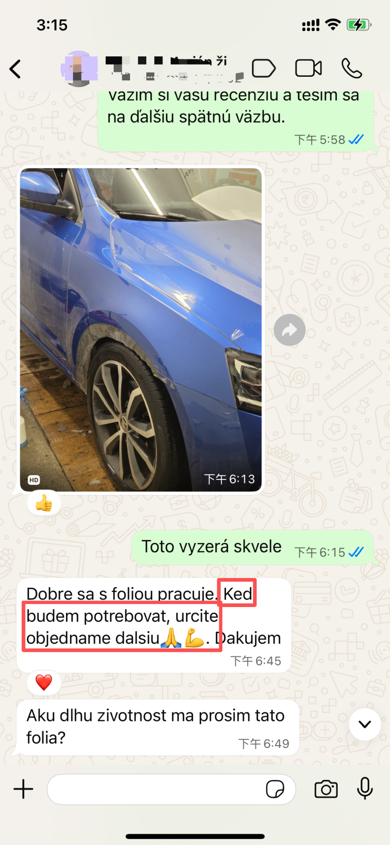 Bratislava customer photo